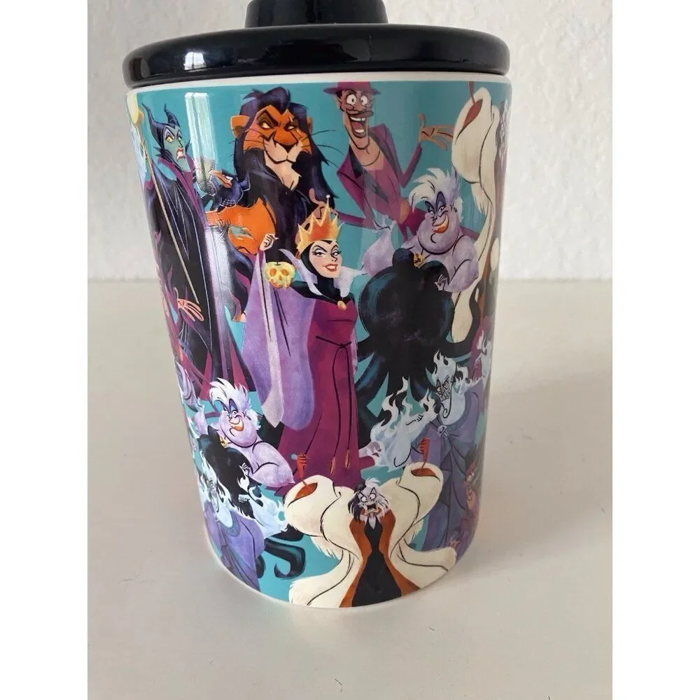 Disney Villains‎ Ceramic Cookie Jar Canister Halloween Maleficent Cruella Scar